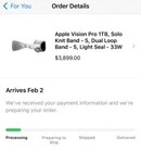 APPLE VISION PRO 1TB SMALL ARRIVES FEB 2