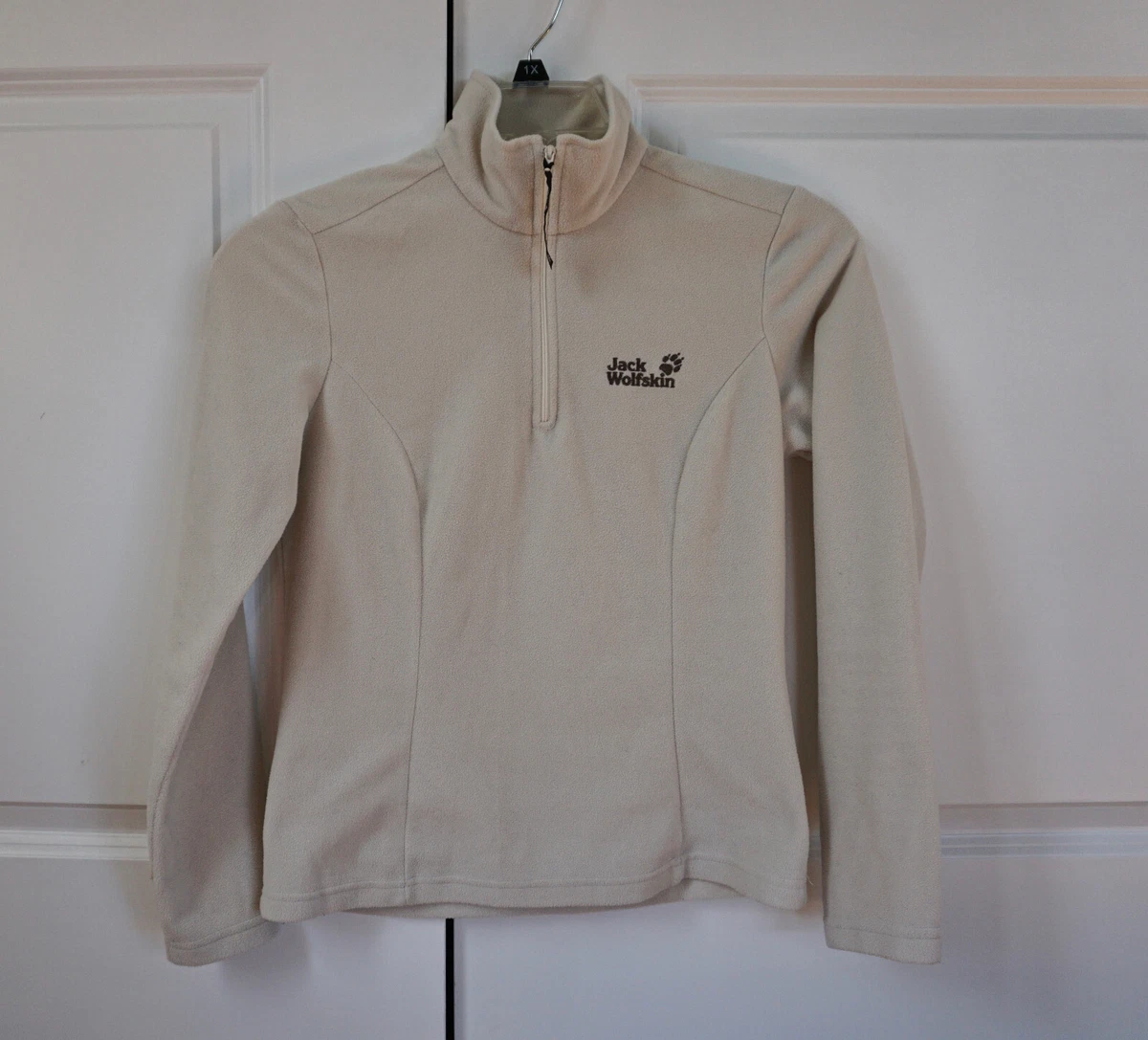 Women s Jack Wolfskin Tecnopile 1 4 Zip Fleece Pullover Off White