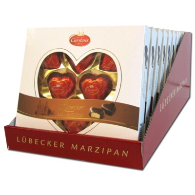 (27,95 /1kg) Carstens Lübecker Marzipan Herzen Classic 12 Packungen