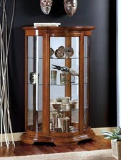 VETRINA IN LEGNO CURVATA NOCE/CILIEGIO GOMMALACCAxSOGGIORNO SALA SALOTTO 0051