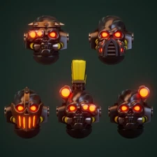 10-20x Iron Fighters Skull Helmets