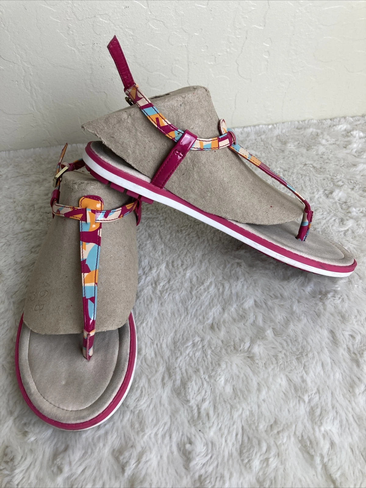 Sandali donna Clarks Somerset misura 6 5 rosa tanga cinturino alla caviglia