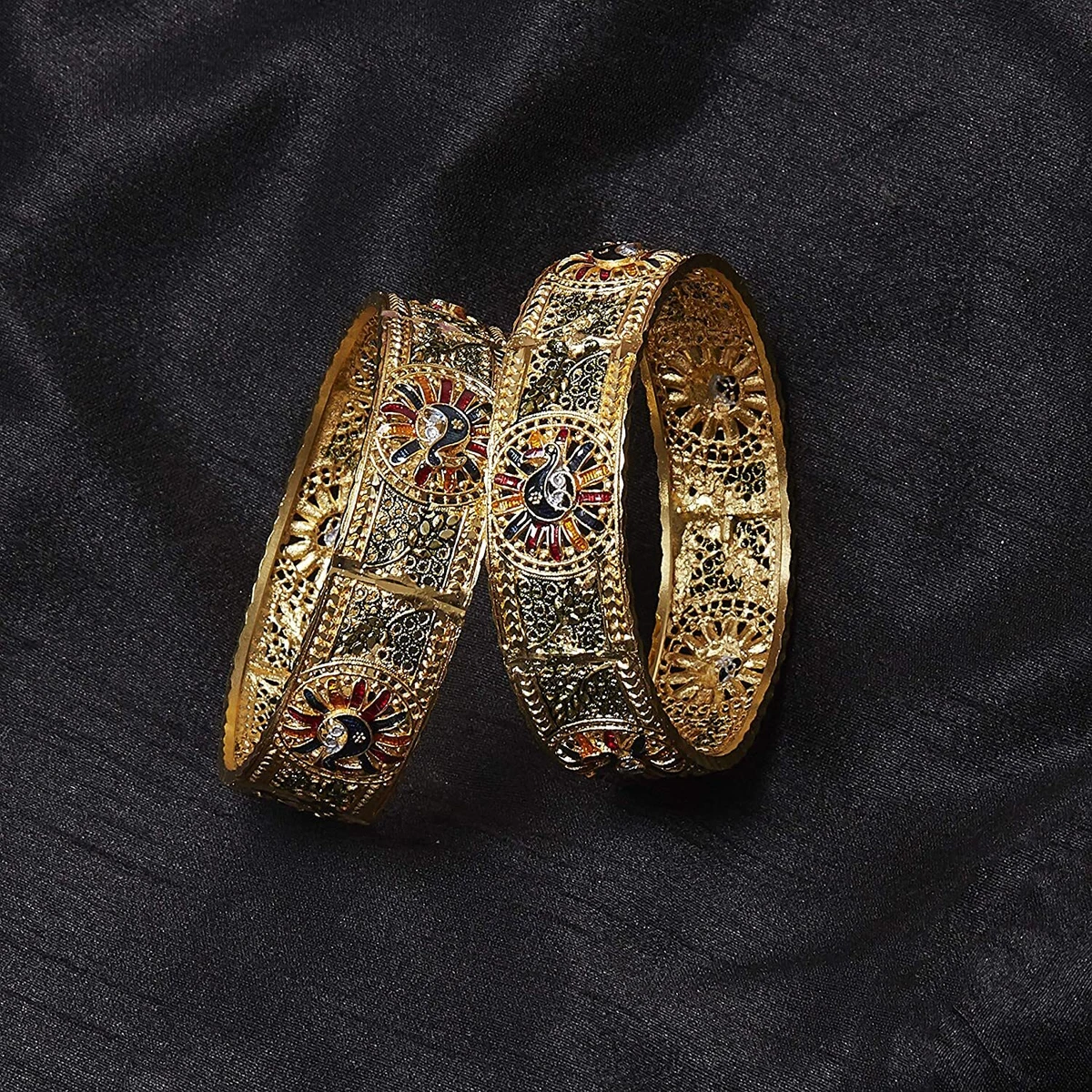 Antique gold 2024 plated bangles