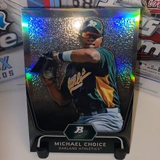 2012 Bowman Platinum Prospects Baseball ⚾️Refractor #BPP8 Michael Choice A‘s 🅰️