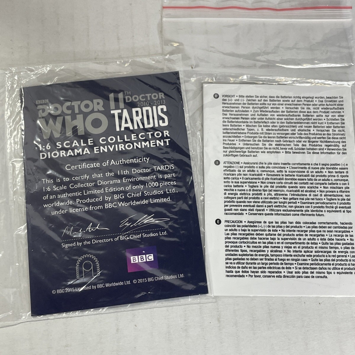 Dr Who Big Chief Studios Limited Edition Of #1000 Dr Who 11th 12th