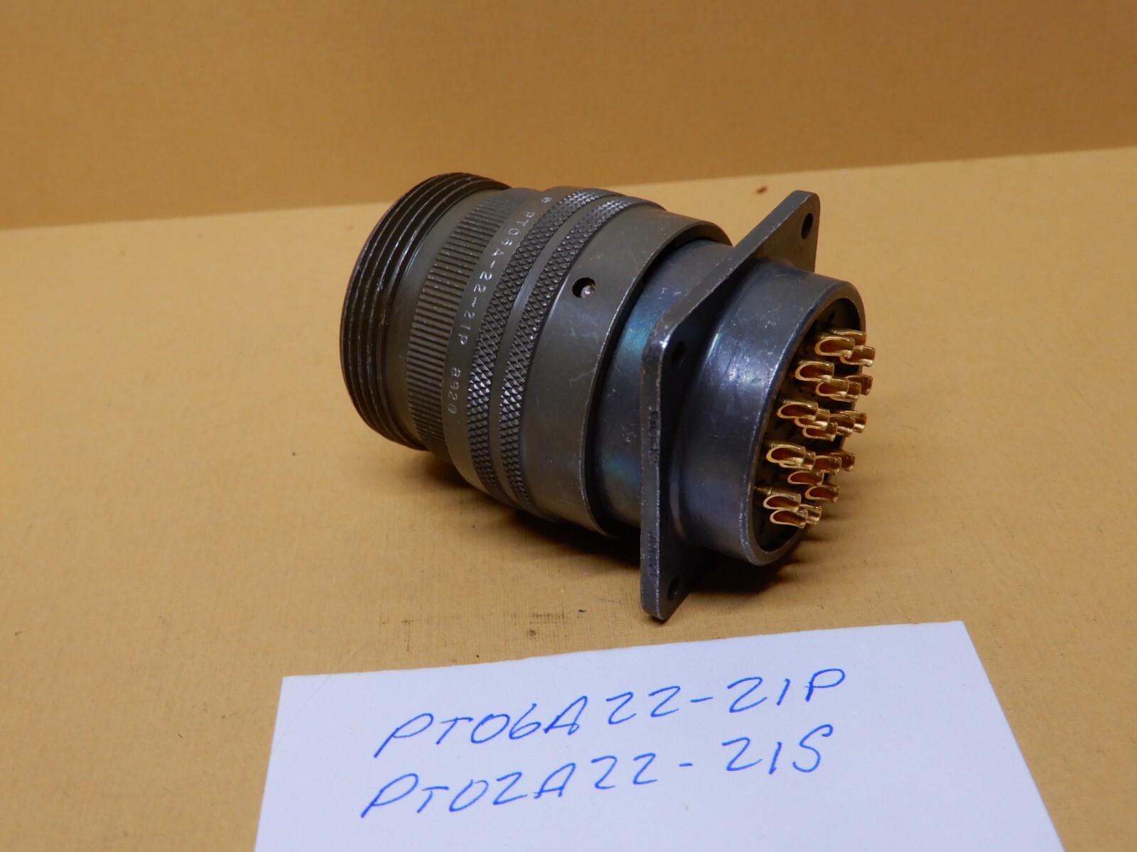 Bendix Mating Pair PT02A22-21S PT06A22-21P 18 Pin Gold Plated Solder ...