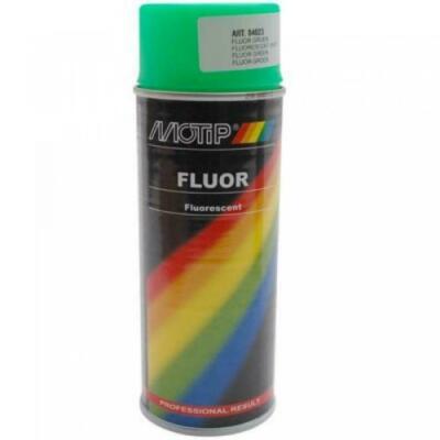 Motip Fluorescent Green  Spray Aerosol Paint Coating Metal Wood Plastic 400ml