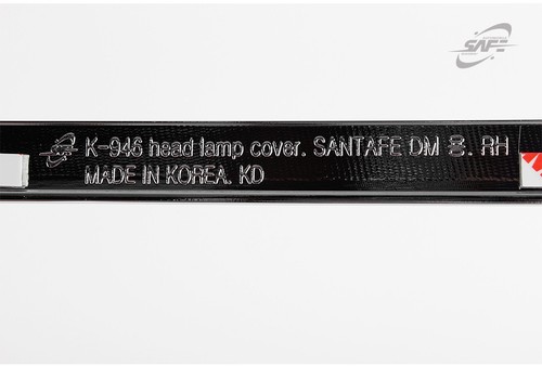 SAFE Chrome Head Lamp Cover Molding 2p for 2012/08 ~ 2015 Hyundai Santa FE - Picture 4 of 5
