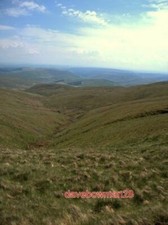 PHOTO  THE VALLEY HEAD OF THE WYE / GWY ON PLYNLIMON ONE OF THREE SOURCES WHICH