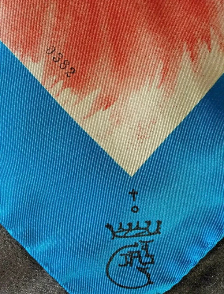 Salvador Dali Signed Silk Scarf Vintage 1990s Avakian Folard Tarot Card - Image 4 of 4