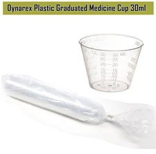 Dynarex Medicine Cup, 1 Oz., Easy-To-Read CC and ML Graduation, Pack of 100