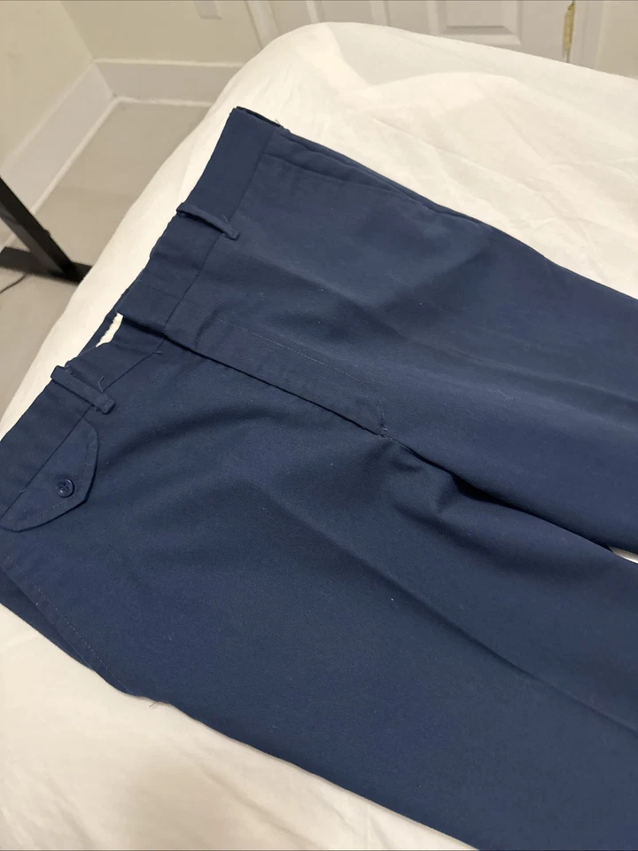 Pantalones de vestir para hombre azul marino, azul oscuro talla 33r 33x32 Excelente Foto 2 de 4