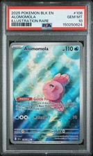 2025 ALOMOMOLA ILLUSTRATION RARE 108 psa 10 POKEMON BLK EN-BLACK BOLT #108  on eBay