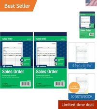 Compact Carbonless Sales Order Book - 50 Sets, Perfect for Small Businesses