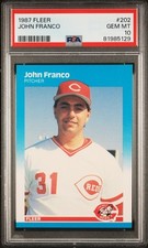 1987 FLEER #202 JOHN FRANCO PSA 10
