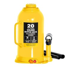 20 Ton 44000 Lbs Capacity Hydraulic Welded Heavy Duty Bottle Jack Yellow