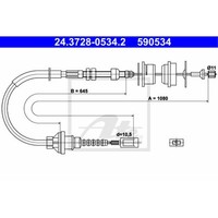 Ate Kupplungszug Kupplungsseil FüR Fiat Ducato Kasten 230L 230 290