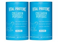 Vital Proteins Collagen Peptides Powder, Unflavored - 24oz 2 Pack , Exp. 3/27