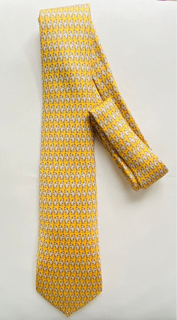 Hermes Silk Tie Bear Pattern Minimum Use - image 2