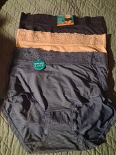 Lot Of 3 Vanity Fair Women's Flattering Lace Brief Panties Nylon- Sz 7 13136