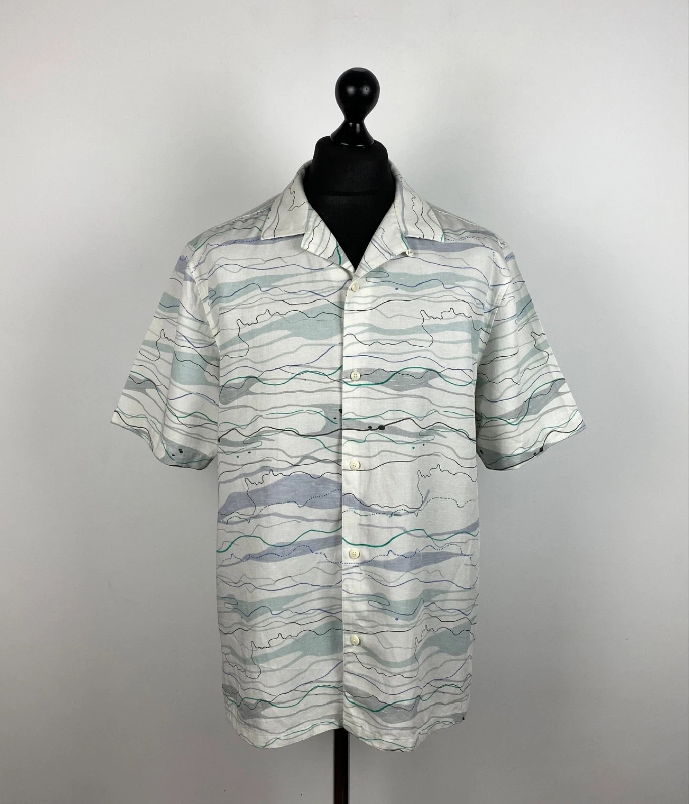 TED BAKER London men's shirt 55% lyocell 25% linen 20% cotton Size 5
