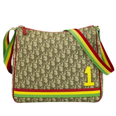 Christian Dior Rasta Trotter PVC Shoulder Crossbody Bag Brown