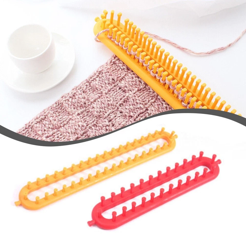 Craft Scarf Knitting Knitting 产品标题中的短语包括: Knitting Kit Set Red Scarf Craft Tools - Image 3 of 4