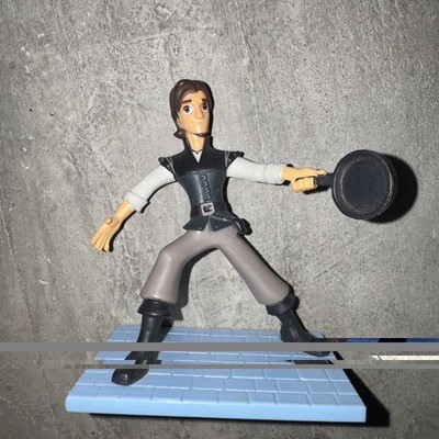 FLYNN TANGLED 3.5  ACTION FIGURE DISNEY PLASTIC TOY ON BASE  (PRE-OWNED)
