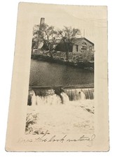 Iola Kansas KS Water Works Neosho Dam River c1912 Real Photo Postcard RPPC