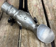 Vintage 1950s Pewter Snowman Ice Cream Scoop Made In Japan Retro Decor