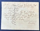 1860 Charles V DeLand Signed Michigan Militia Armory Hall Receipt Jackson