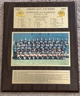 1967 Green Bay Packers Super Bowl II Champions Wood Plaque 13"x16"