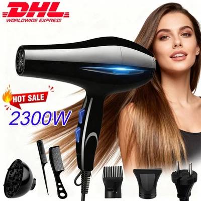 MARKENLOS 2300W Ionen Föhn Haartrockner mit 3 Diffusor Haarfön Profi Fön Ionen Hair Dryer
