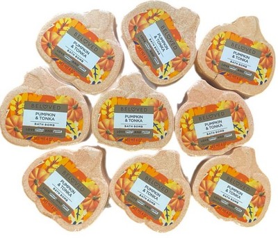 Lot Of 9 Beloved Bath Bombs Pumpkin & Tonka Love Beauty 4oz Limited Edition