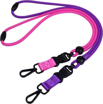 Wisdompro Sicherheits-Umhängeband 53,3 cm 2 Stück Metallclip Pink Lila