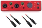 Focusrite Clarett+ 2Pre USB-C Audio Recording Interface + (2) XLR Cables