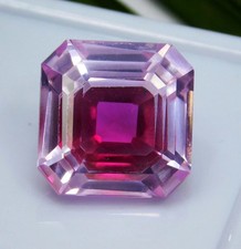 AAA Natural Bi-Color Pitambari Sapphire 11.55 Ct Asscher Cut Certified Gemstone