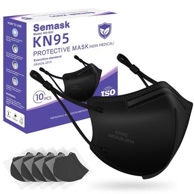 KN95 Adjustable Face Masks 10 Pack Individually Wrapped Adult Masks with Adju...