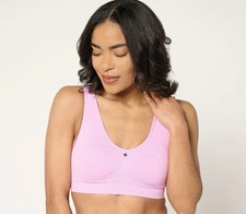 Breezies Cooling Comfort Wirefree Seamless Contour Bra Size L Pink