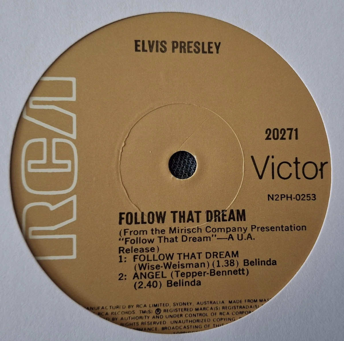 Elvis Presley - Follow That Dream 7" Australian EP 1977 Reissue