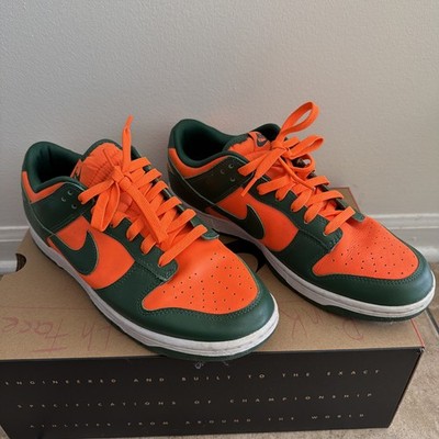 Nike Dunk Low Miami Hurricanes *NICE* No Box size 11.5