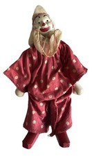 Antique Schoenhut Circus Clown Humpty Dumpty Circus Toy Set Red Outfit Polka Dot