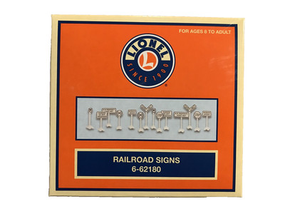 Lionel Trains 6-62180 O/0-27 Gauge Railroad Signs Set of 14