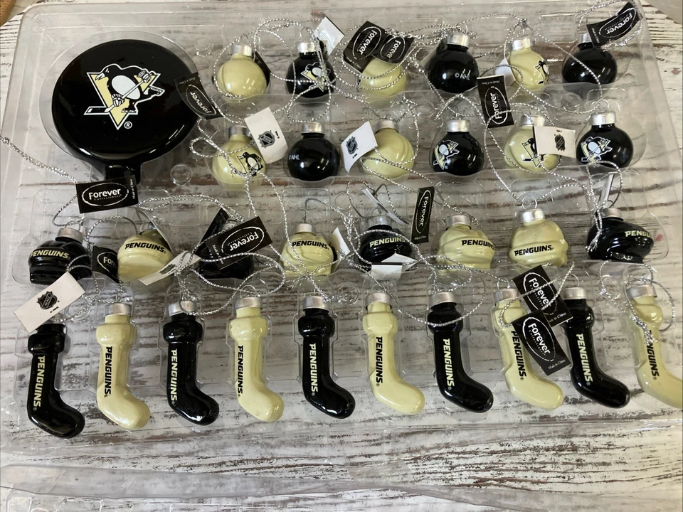 Pittsburgh Penguins Holiday Ornaments Set de 30 NHL Team Sports Forever Foto 2 de 4