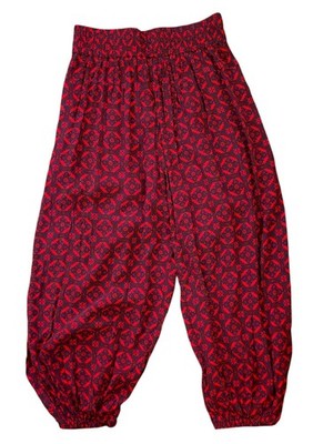 Anthropologie High Waisted Boho Balloon Harem Pants Printed Zip Pockets XS