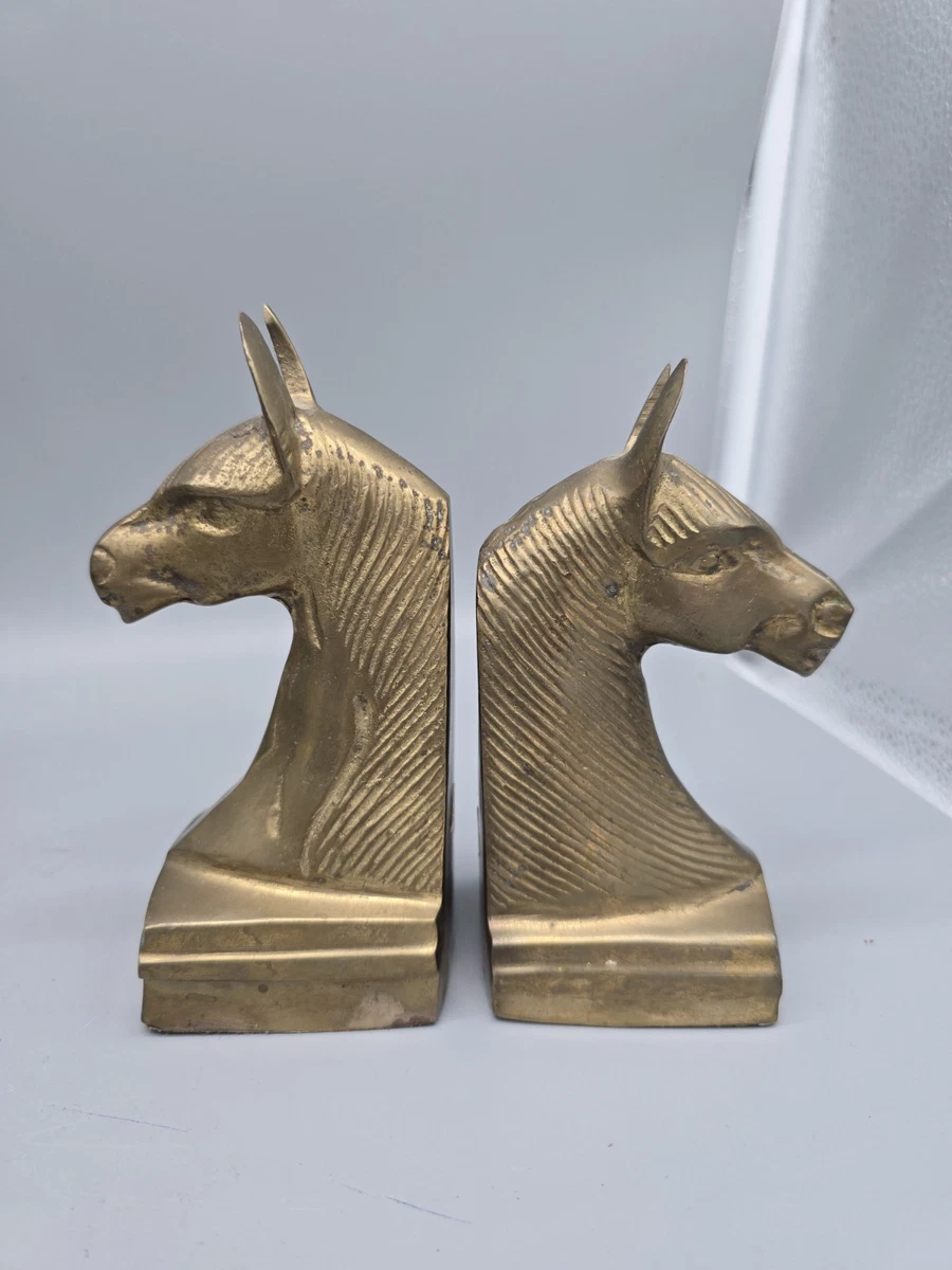 Vintage Brass Horse Bookend Set Stallion | eBay