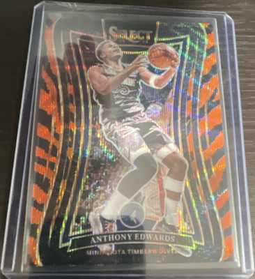 Panini Select 2024-25 Anthony Edwards Tiger Stripes Prizm Mezzanine #365 