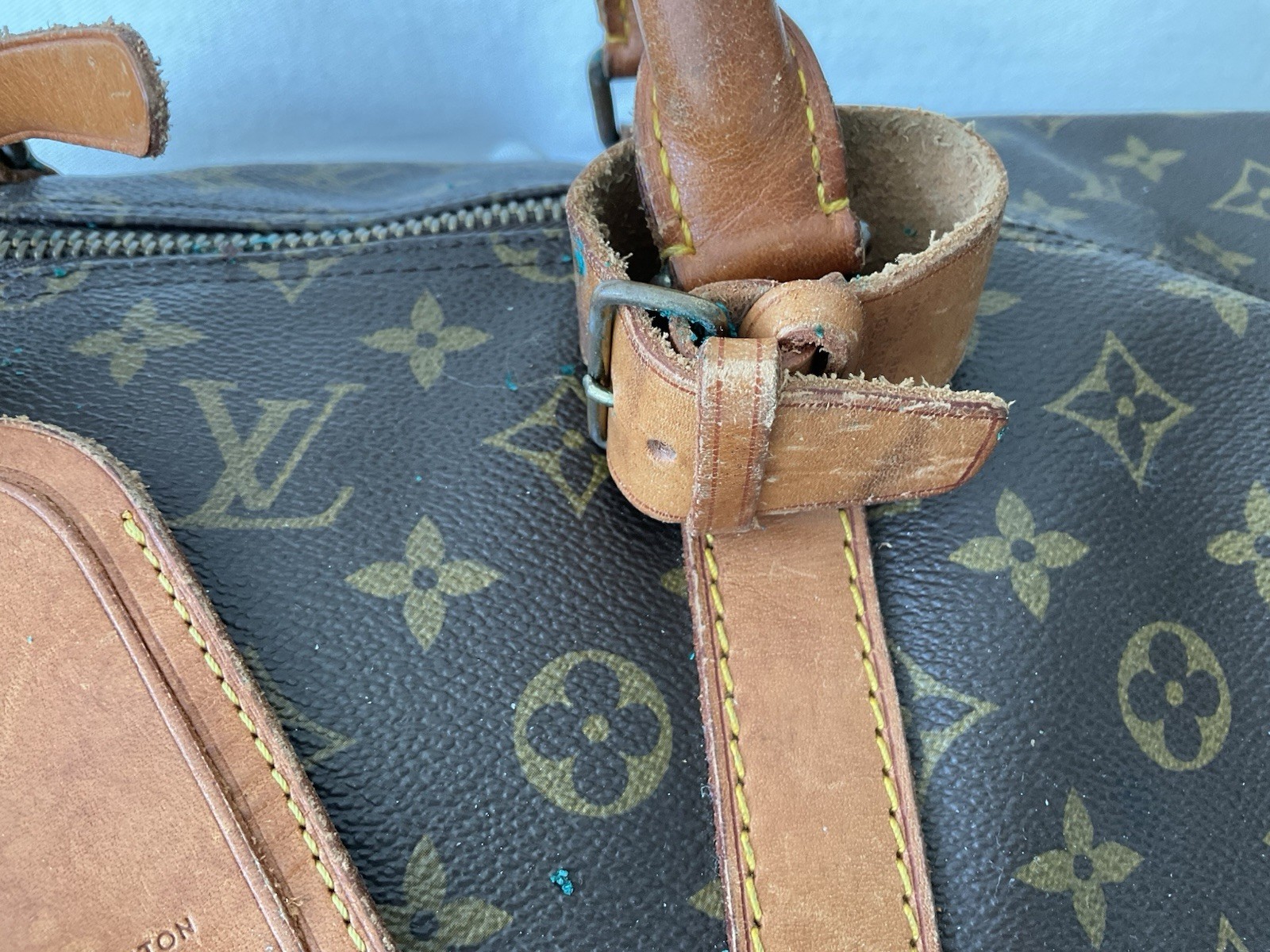 Louis Vuitton Keepall 55 Monogram Canvas Travel Bag Authentic Vintage thumbnail 10