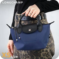 Longchamp Le Pliage XS Top Handle 2way Shoulder Tote Bag Navy OUTLET NEW