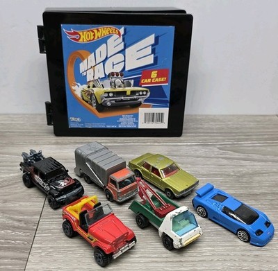 Hot Wheels 6 Car Case with 6 Hot wheel Cars Lot - Old To New Cars